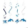 Dolphin Party Hanging Swirl Decorations - 12 Pc. -Cheap Halloween decorations Store dolphin party hanging swirl decorations 12 pc 70 9236
