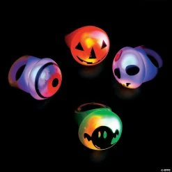 Flashing Halloween Light-Up Rings - 12 Pc.