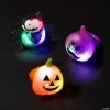 Flashing Light-Up Jack-O’-Lantern Bat & Ghost Rings - 12 Pc. -Cheap Halloween decorations Store flashing light up jack o lantern bat and ghost rings 12 pc 14114112