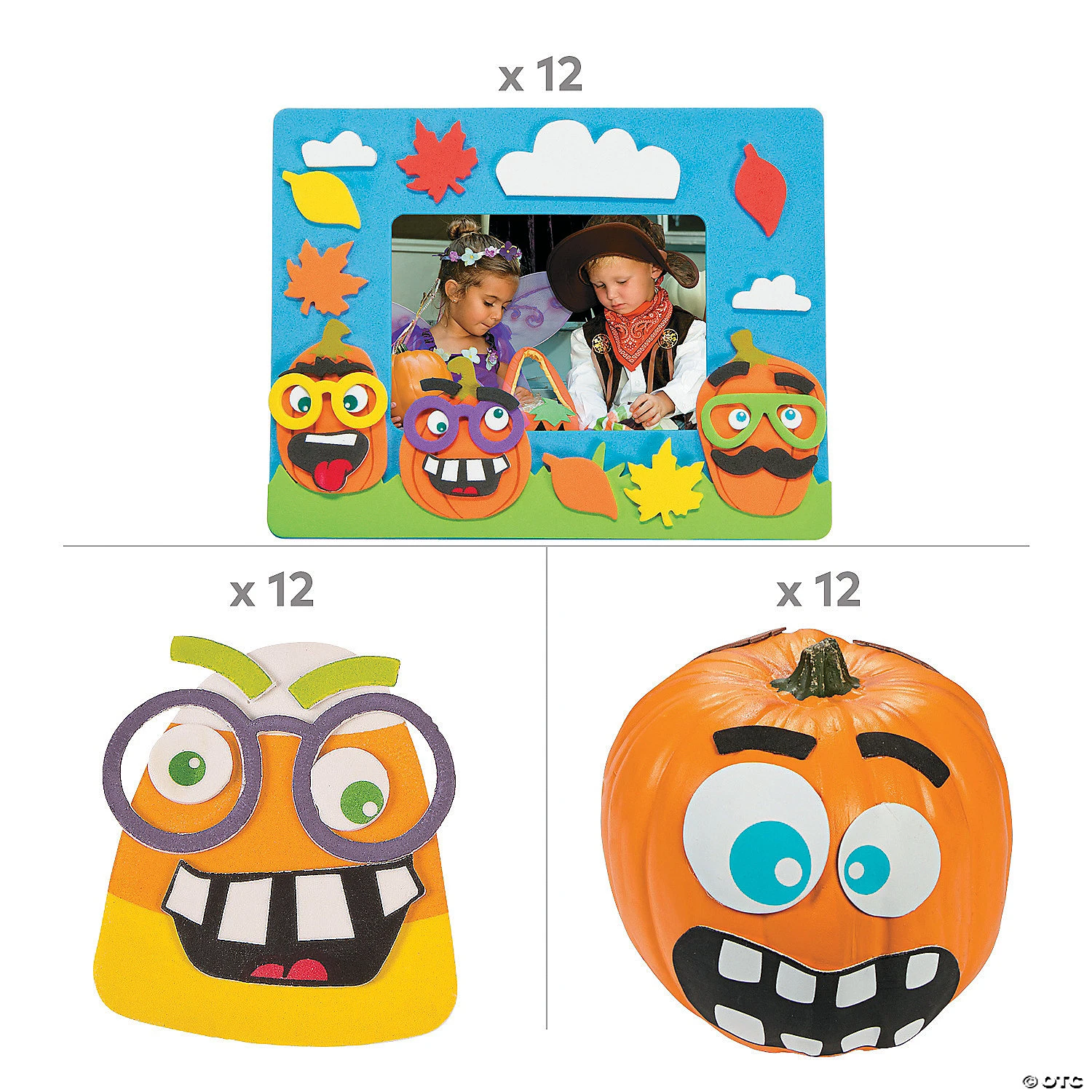 Funny Face Pumpkin Craft Kit Assortment - Makes 36 4 Funny Face Pumpkin Craft Kit Assortment - Makes 36 - Image 2