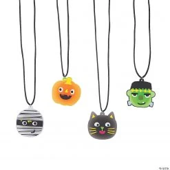 Ghoul Gang Light-Up Necklaces - 12 Pc. -Cheap Halloween decorations Store ghoul gang light up necklaces 12 pc 13910947 a01