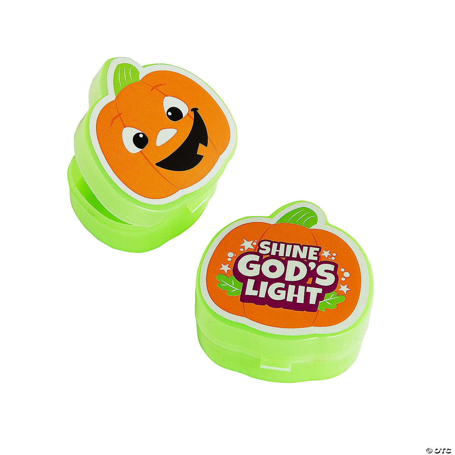 Glow in the Dark Christian Pumpkin Containers - 12 Pc. 4 Glow in the Dark Christian Pumpkin Containers - 12 Pc. - Image 2