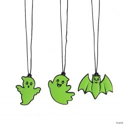 Glow-in-the-Dark Halloween Characters Necklaces - 12 Pc. 6 Glow-in-the-Dark Halloween Characters Necklaces - 12 Pc. -Cheap Halloween decorations Store glow in the dark halloween characters necklaces 12 pc 13981307 a01