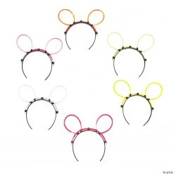 Glow Stick Cat Ear Headbands - 12 Pc. 6 Glow Stick Cat Ear Headbands - 12 Pc. -Cheap Halloween decorations Store glow stick cat ear headbands 12 pc 13845132 a01