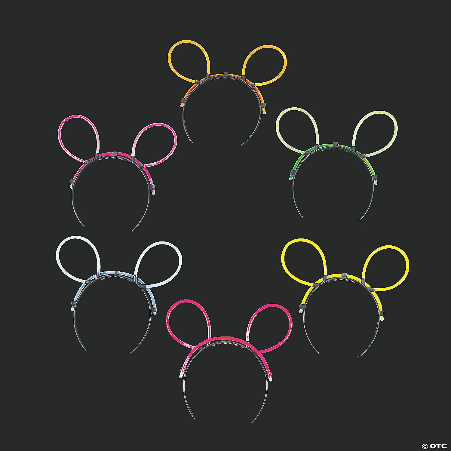 Glow Stick Cat Ear Headbands - 12 Pc. 3 Glow Stick Cat Ear Headbands - 12 Pc.