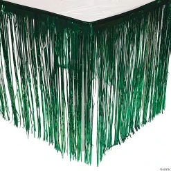 Metallic Fringe Plastic Table Skirt