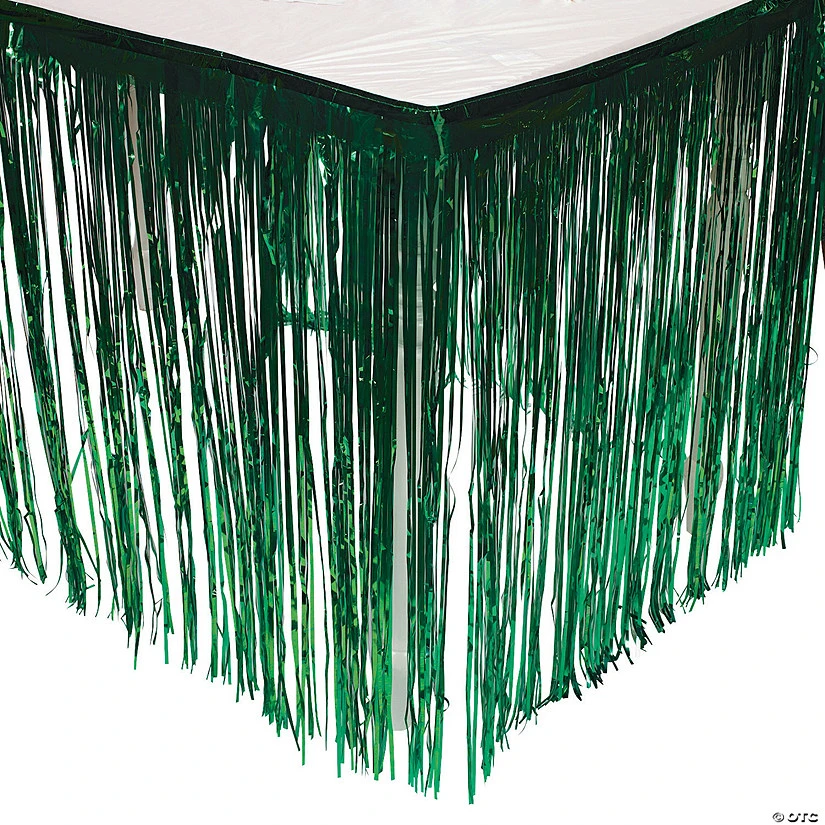 Metallic Fringe Plastic Table Skirt 3 Metallic Fringe Plastic Table Skirt