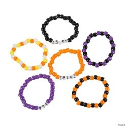 Halloween Bead Bracelet Assortment - 24 Pc.