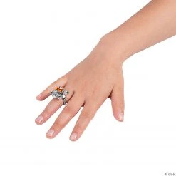 Halloween Gem Eye Skull Rings - 48 Pc. 5 Halloween Gem Eye Skull Rings - 48 Pc. -Cheap Halloween decorations Store halloween gem eye skull rings 48 pc 14114096 a01