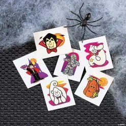 Halloween Glitter Temporary Tattoos - 72 Pc. -Cheap Halloween decorations Store halloween glitter temporary tattoos 72 pc 25 2351 a01