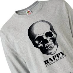 Halloween Skull Adult’s Long-Sleeve T-Shirt