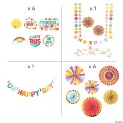 Happy Day Good Vibes Decorating Kit - 36 Pc. -Cheap Halloween decorations Store happy day good vibes decorating kit 36 pc 13964574 a01