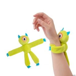 Hugging Plush Fuzzy Monster Slap Bracelets - 12 Pc.