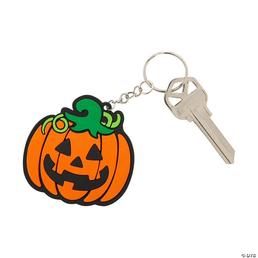 Jack-O’-Lantern Keychains - 12 Pc. 3 Jack-O’-Lantern Keychains - 12 Pc.