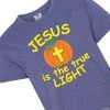 Jesus Is the True Light Youth T-Shirt -Cheap Halloween decorations Store jesus is the true light youth t shirt13944789
