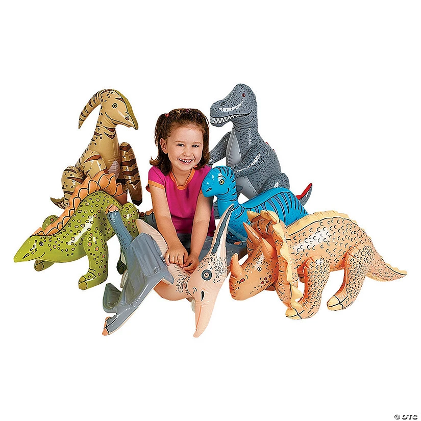 Jumbo Inflatable Dinosaurs - 6 Pc. 3 Jumbo Inflatable Dinosaurs - 6 Pc.