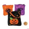 Large Halloween Felt Tote Bags - 6 Pc. -Cheap Halloween decorations Store large halloween felt tote bags 6 pc 13808420