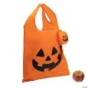 Large Jack-O'-Lantern Foldable Tote Bags - 6 Pc. 2 Large Jack-O'-Lantern Foldable Tote Bags - 6 Pc. -Cheap Halloween decorations Store large jack o lantern foldable tote bags 6 pc 13981301