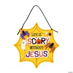 Life is Scary Without Jesus Halloween Sign Craft Kit – Makes 12