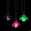 Light-Up Halloween Bat Necklaces - 12 Pc. -Cheap Halloween decorations Store light up halloween bat necklaces 12 pc 13981305