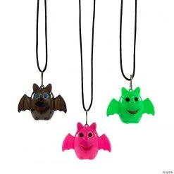 Light-Up Halloween Bat Necklaces - 12 Pc. -Cheap Halloween decorations Store light up halloween bat necklaces 12 pc 13981305 a01