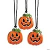 Light-Up Jack-O’-Lantern Necklaces - 12 Pc. -Cheap Halloween decorations Store light up jack o lantern necklaces 12 pc 13846837