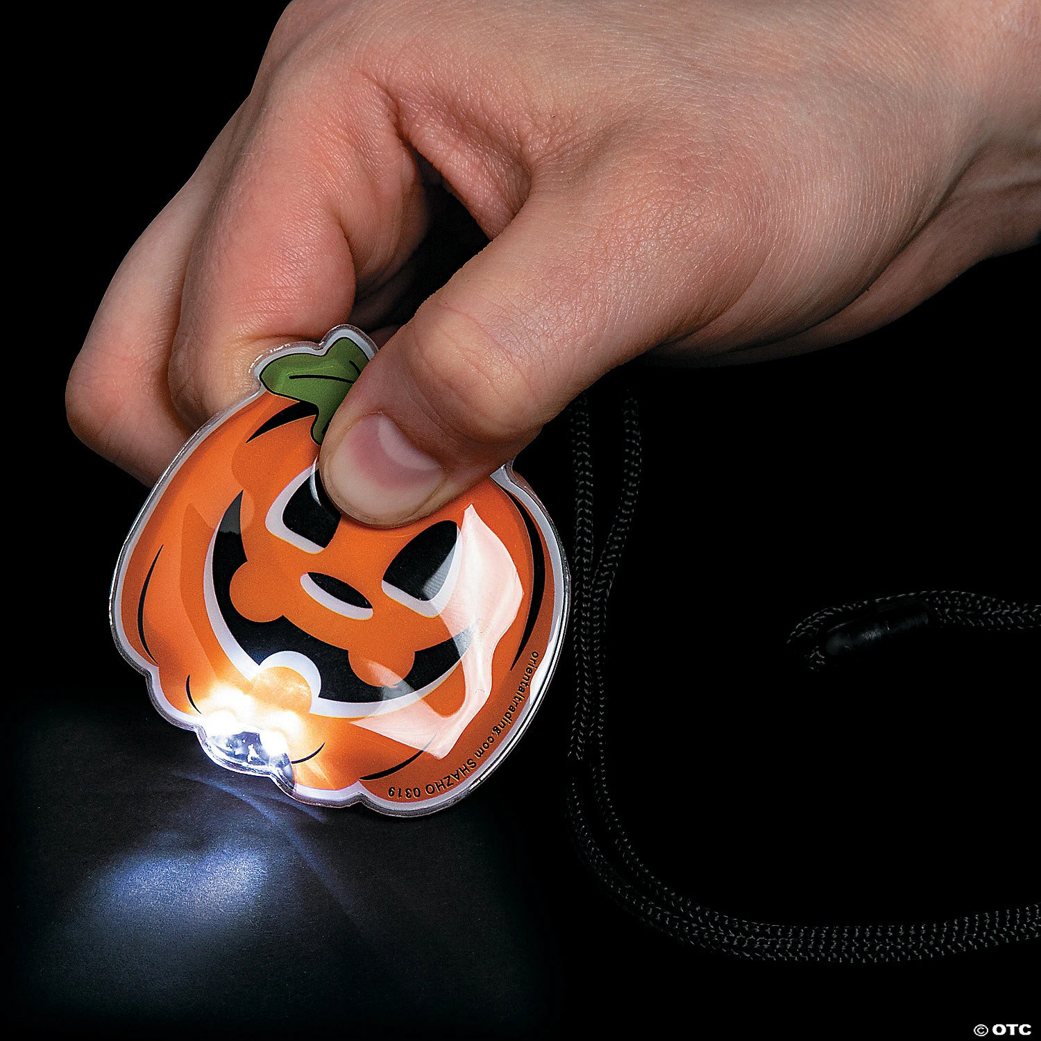 Light-Up Jack-O’-Lantern Necklaces - 12 Pc. 4 Light-Up Jack-O’-Lantern Necklaces - 12 Pc. - Image 2