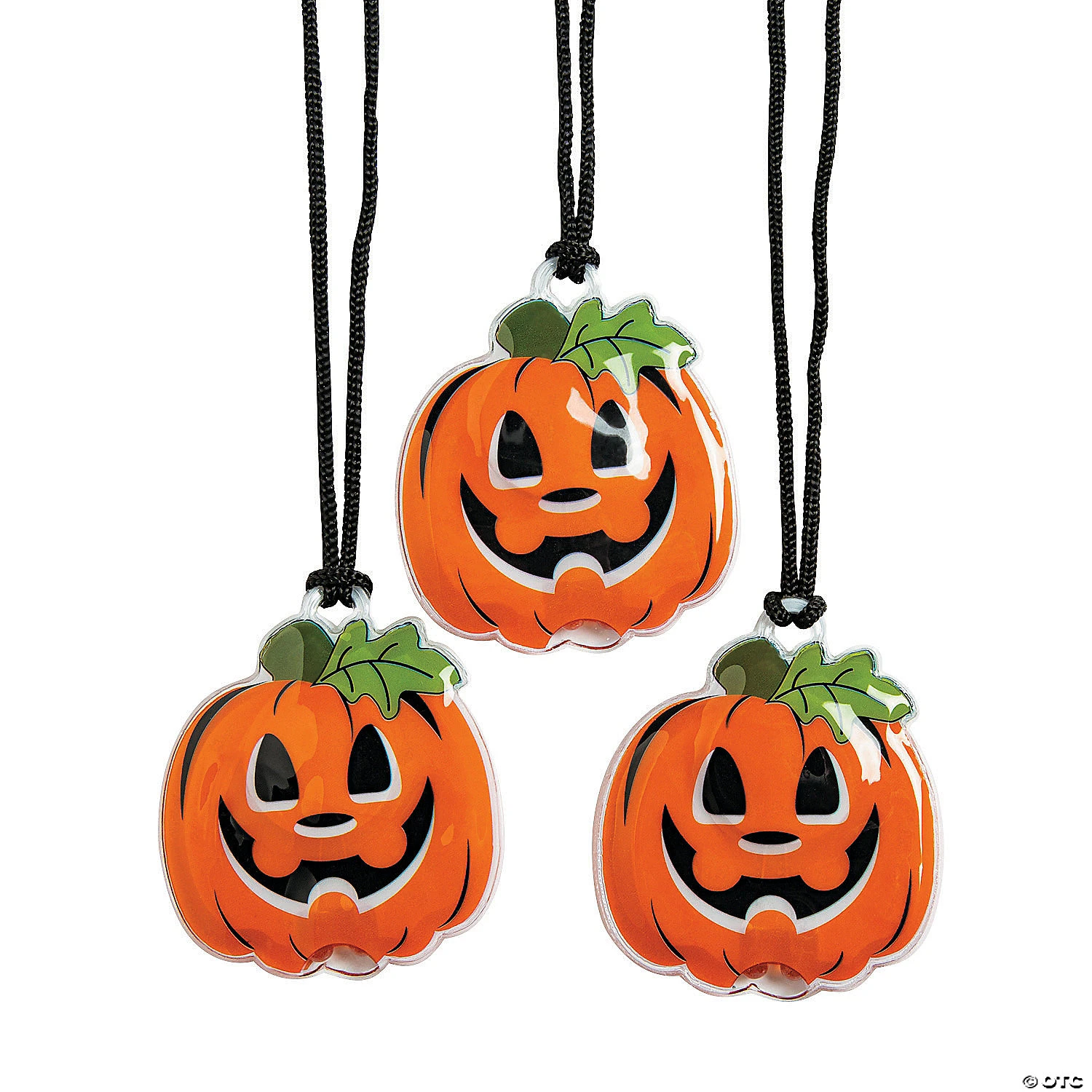 Light-Up Jack-O’-Lantern Necklaces - 12 Pc. 3 Light-Up Jack-O’-Lantern Necklaces - 12 Pc.