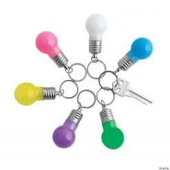 Light-Up Lightbulb Keychains - 12 Pc. -Cheap Halloween decorations Store light up lightbulb keychains 12 pc 13942481 a01