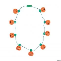 Light-Up Pumpkin Necklaces -Cheap Halloween decorations Store light up pumpkin necklaces13903320 a01