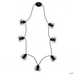 Light-Up Spider Necklaces - 6 Pc. -Cheap Halloween decorations Store light up spider necklaces 6 pc 14114110 a01