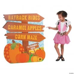 Lil’ Pumpkin Directional Sign Cardboard Stand-Up