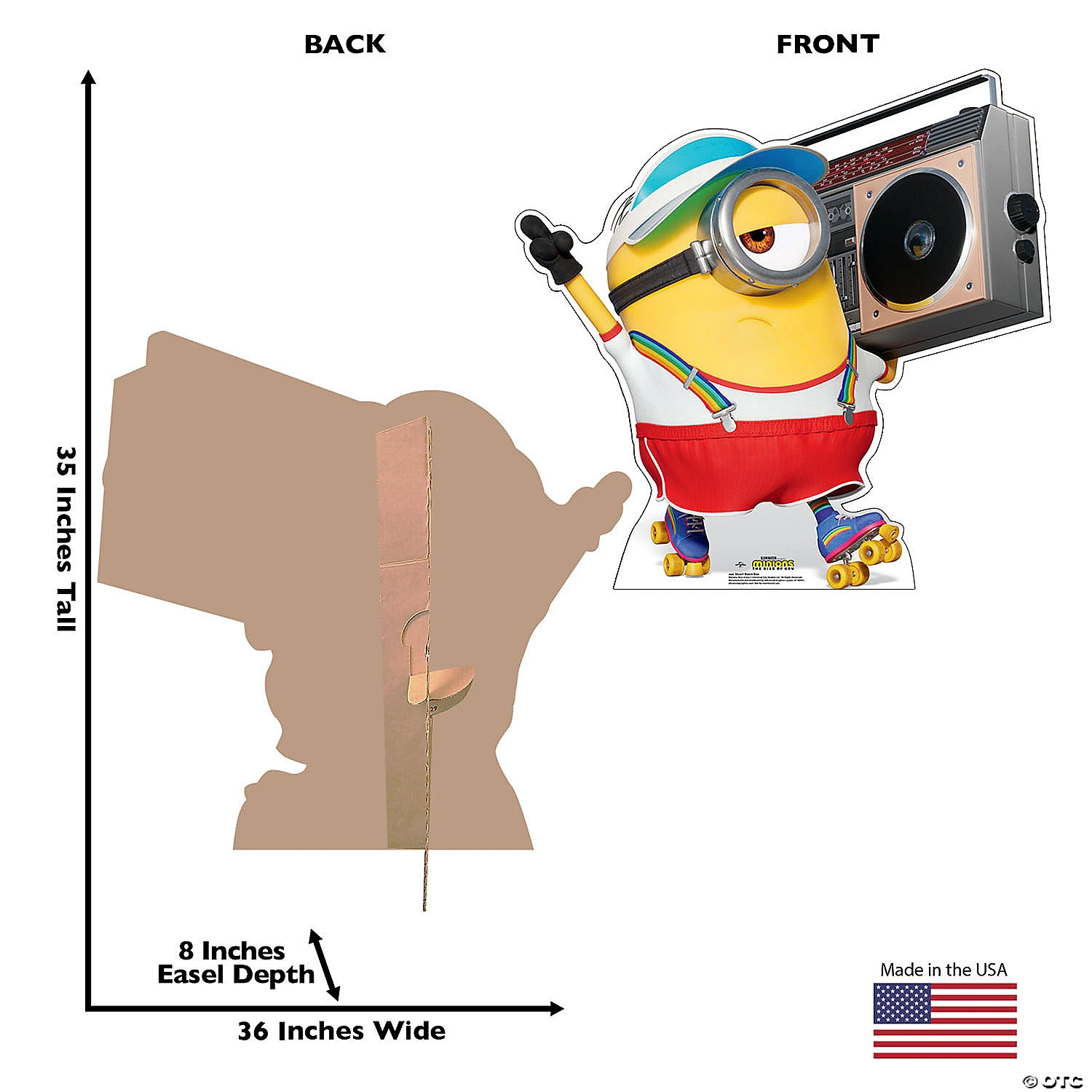 Minions™ Rise of Gru Stuart Boom Box Lifesize Cardboard Stand-Up 4 Minions™ Rise of Gru Stuart Boom Box Lifesize Cardboard Stand-Up - Image 2
