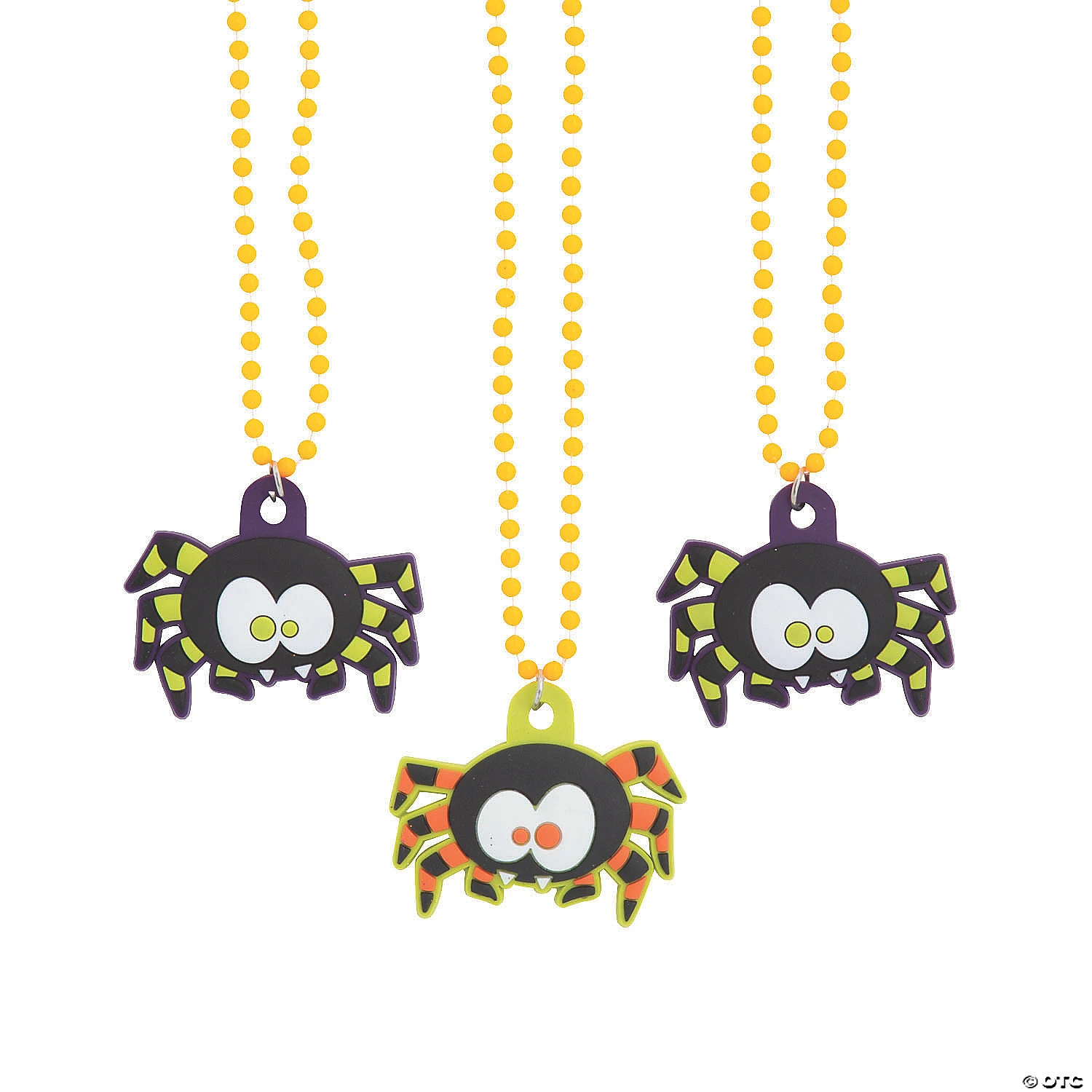 Molded Spider Beaded Necklaces 3 Molded Spider Beaded Necklaces