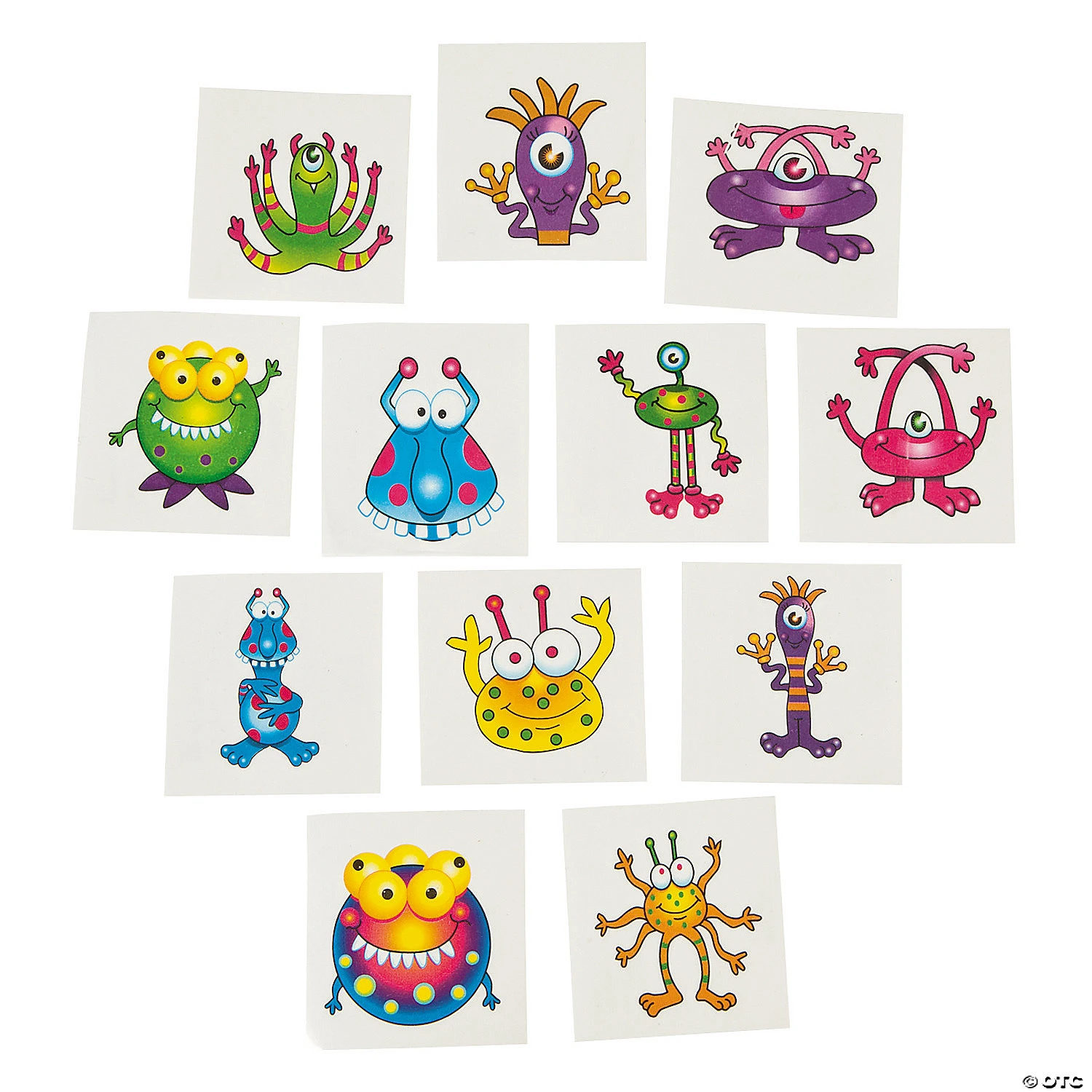 Monster Temporary Tattoos - 72 Pc. 3 Monster Temporary Tattoos - 72 Pc.