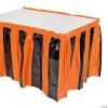 Orange & Black Table Skirt 2 Orange & Black Table Skirt -Cheap Halloween decorations Store orange and black table skirt70 8098
