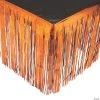 Orange Metallic Fringe Plastic Table Skirt 2 Orange Metallic Fringe Plastic Table Skirt -Cheap Halloween decorations Store orange metallic fringe plastic table skirt13913043
