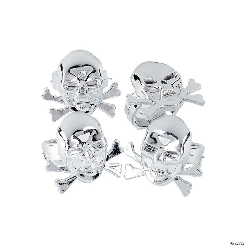 Pirate Skull Rings - 48 Pc. 3 Pirate Skull Rings - 48 Pc.