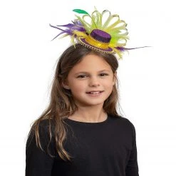 Purple Top Hat Headband - Mardi Gras Mini Hat Dress Up Hair Costume Accessories Head Band for Women and Children -Cheap Halloween decorations Store purple top hat headband mardi gras mini hat dress up hair costume accessories head band for women and children14211990 a02NOWA