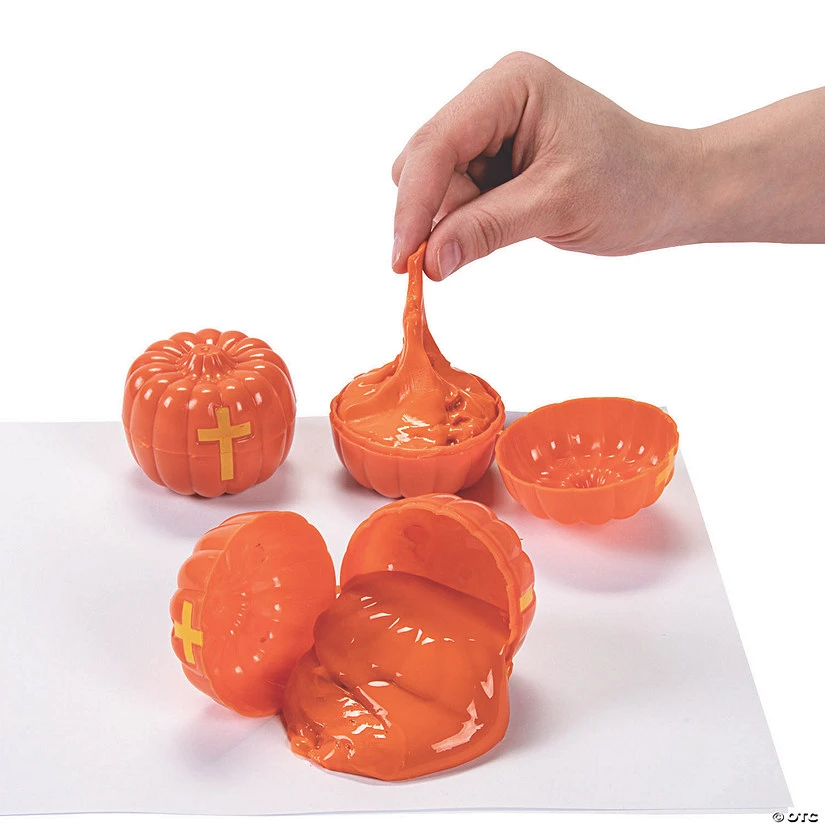 Putty-Filled Christian Pumpkin Toys - 24 Pc. 3 Putty-Filled Christian Pumpkin Toys - 24 Pc.