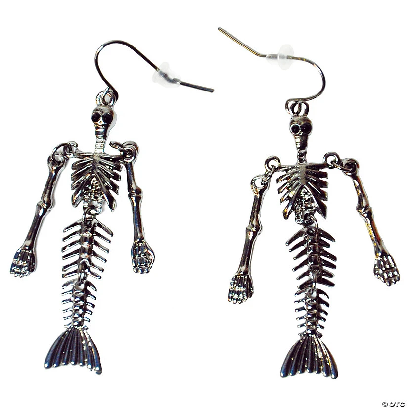 Skeleton Mermaid Earrings 3 Skeleton Mermaid Earrings