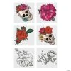 Spooky Floral Temporary Tattoos - 72 Pc. 2 Spooky Floral Temporary Tattoos - 72 Pc. -Cheap Halloween decorations Store spooky floral temporary tattoos 72 pc 13776644