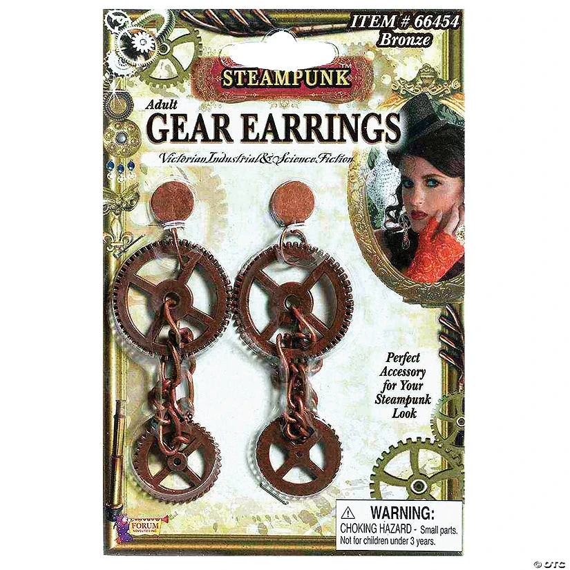 Steampunk Gear Earrings 3 Steampunk Gear Earrings