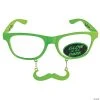 Sun-Stache Glow-in-the-Dark Green Mustache Glasses - 1 Pc. 2 Sun-Stache Glow-in-the-Dark Green Mustache Glasses - 1 Pc. -Cheap Halloween decorations Store sun stache glow in the dark green mustache glasses 1 pc sg976