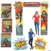Superhero Decorating Kit - 8 Pc. -Cheap Halloween decorations Store superhero decorating kit 8 pc 13968700