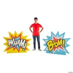 Superhero Explosion Cardboard Stand-Ups - 2 Pc.
