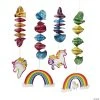 Unicorn Hanging Spiral Decorations - 12 Pc. 1 Unicorn Hanging Spiral Decorations - 12 Pc. -Cheap Halloween decorations Store unicorn hanging spiral decorations 12 pc 70 7786