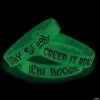 White Glow-in-the-Dark Halloween Rubber Bracelets - 12 Pc.